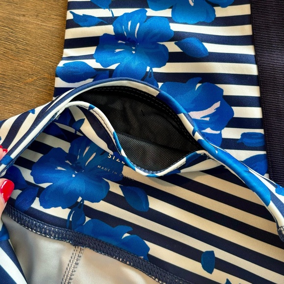 Kate Spade Blue Hibiscus Striped Legging - Picture 6 of 8